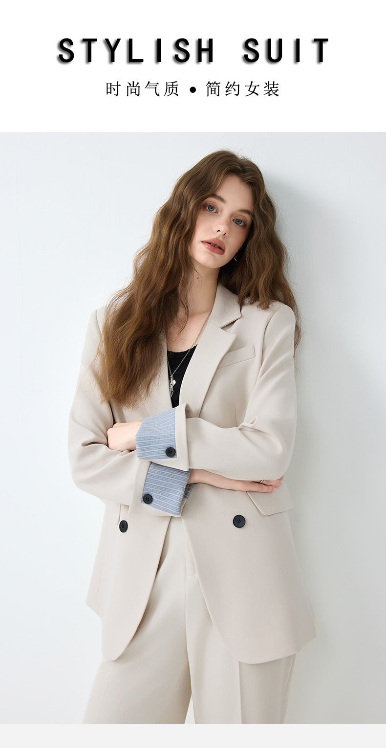 Cross-Border 2025 Blazer for Women Korean Drama Heroine Outfit Professional Formal Suit Casual Black High-End Commuting