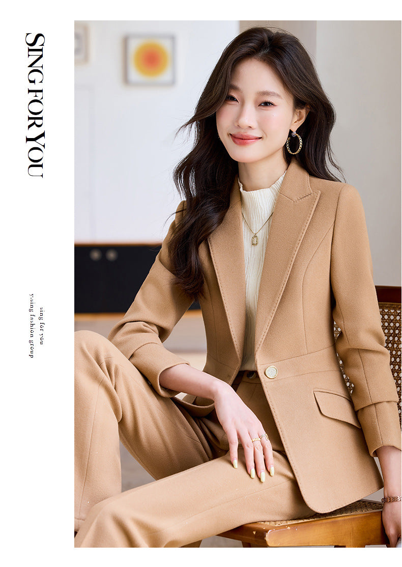 Cross-Border High-End Women's Suit Set, New Style Women's Casual Professional Fashion Elegant Slim-Fit Formal Workwear