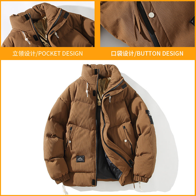 American Street Fashion Brand Graphene Winter Thickened I Charge Daily Casual All-match Cotton Jacket