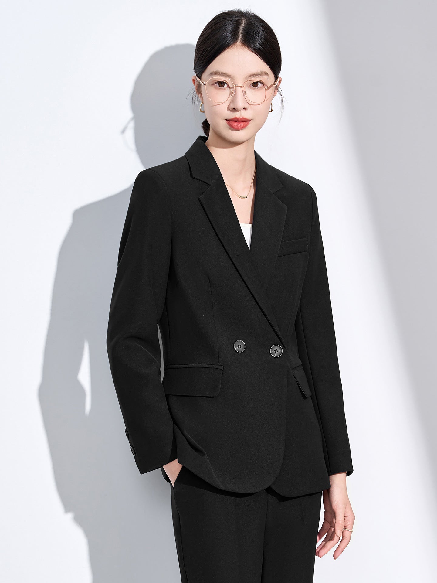Blue Suit Suit for Women Spring & Fall New Style College Student Interview Classy Professional Formal Wear Small Suit Jacket Work Clothes