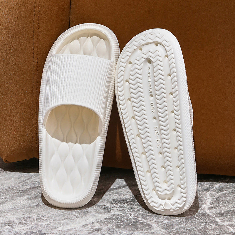 2508 New EVA Cross-border Wholesale Thick Bottom Feeling Slippers Women's Summer Couple Home Mute Bathroom Bath