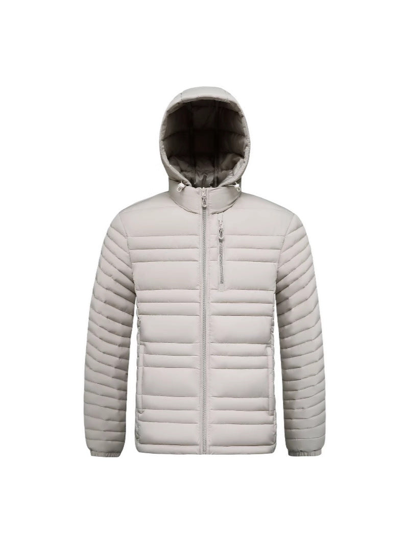 2025 new spareribs cotton-padded jacket men's winter cashmere coat cotton-padded jacket warm hooded outdoor cotton-padded jacket spareribs clothing cross-border