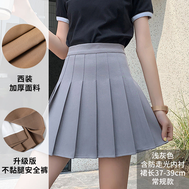 Half-Length Pleated Skirt Spring and Summer 2026 New Style Black Plus Size Autumn and Winter Plaid Korean Style High-Waisted A-Line Short Skirt