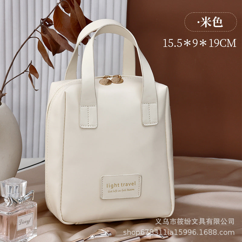 Korean Satchel Cosmetic Bag Pvc Dry and Wet Separation Toiletry Bag Satchel Waterproof Bath and Swimming Frosted Storage Bag