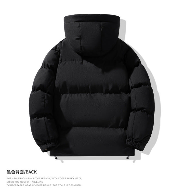Autumn and Winter New Graphene Cotton Coat, Warm Couple's Same Style Hooded Cotton Jacket, Thickened Winter Coat