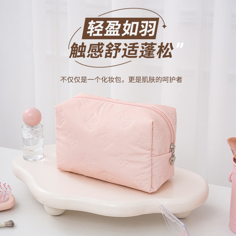 Waterproof and Easy-Foldable Small Fresh Cosmetic Bag, High-End Multi-Functional Toiletry Bag, Cosmetic Cosmetics Bag Customization