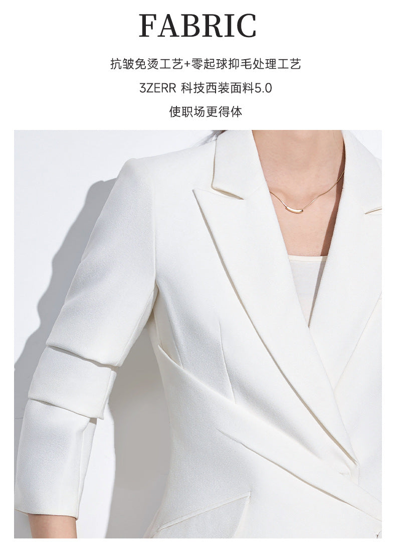 Cross-Border Women's Suit Set, New Design, Professional Formal Attire for Hotel and Beauty Salon Managers, Workwear Blazer