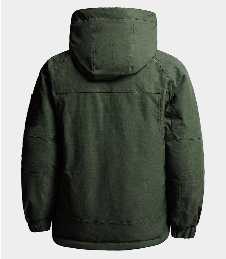 Autumn and Winter Tactical Camouflage Cotton Jacket Men's Cotton Jacket Jacket Cotton Jacket Hooded Jacket Thickeneded Work Clothes Outdoor
