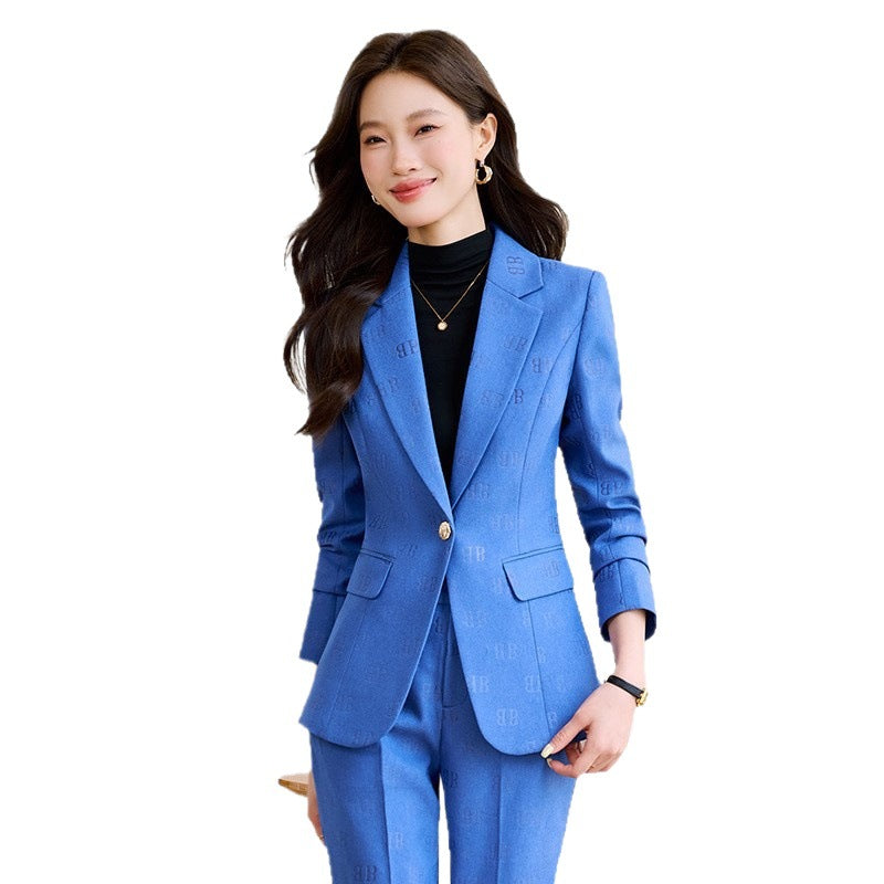 High-End Fashion Letter Printed Suit Suit for Women Spring & Fall 2025 New Design Exquisite Suit Two-Piece Set