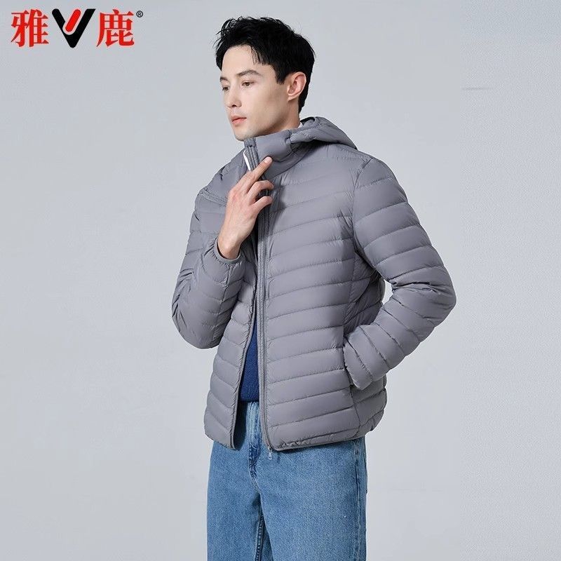 2024 New Style Lightweight Cotton Western Style Clothing Men's Short Lightweight Anti-Season Light Warm Jacket Fashionable Stitching