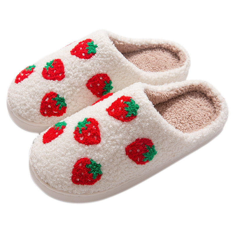 Cross-Border Cotton Slippers for Autumn and Winter, Warm and Non-Slip Tpr Indoor Slippers for Men and Women, Couple Style, Cute Cartoon Design