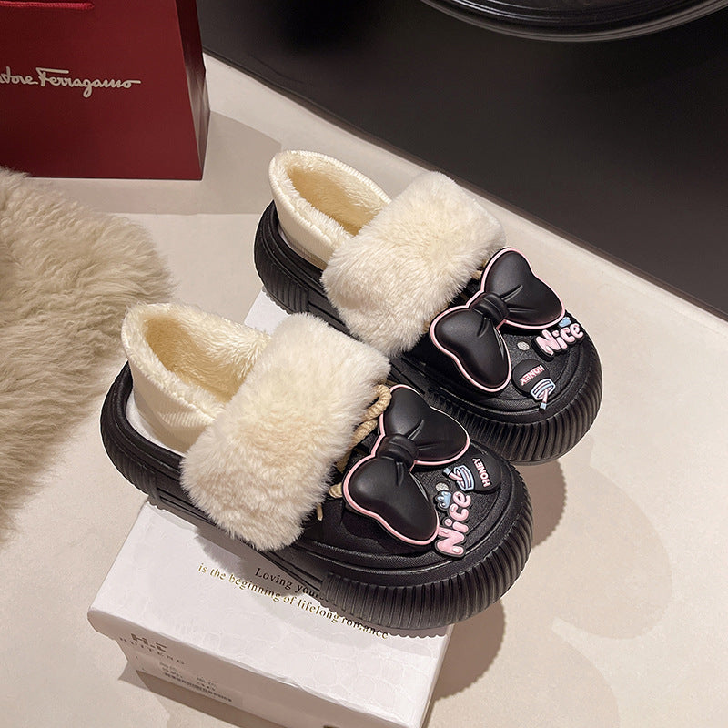 2025 New Cotton Slippers Removable Women's Winter Home Warm Fleece-Lined Home Plush Cotton Slippers Cute Slippers