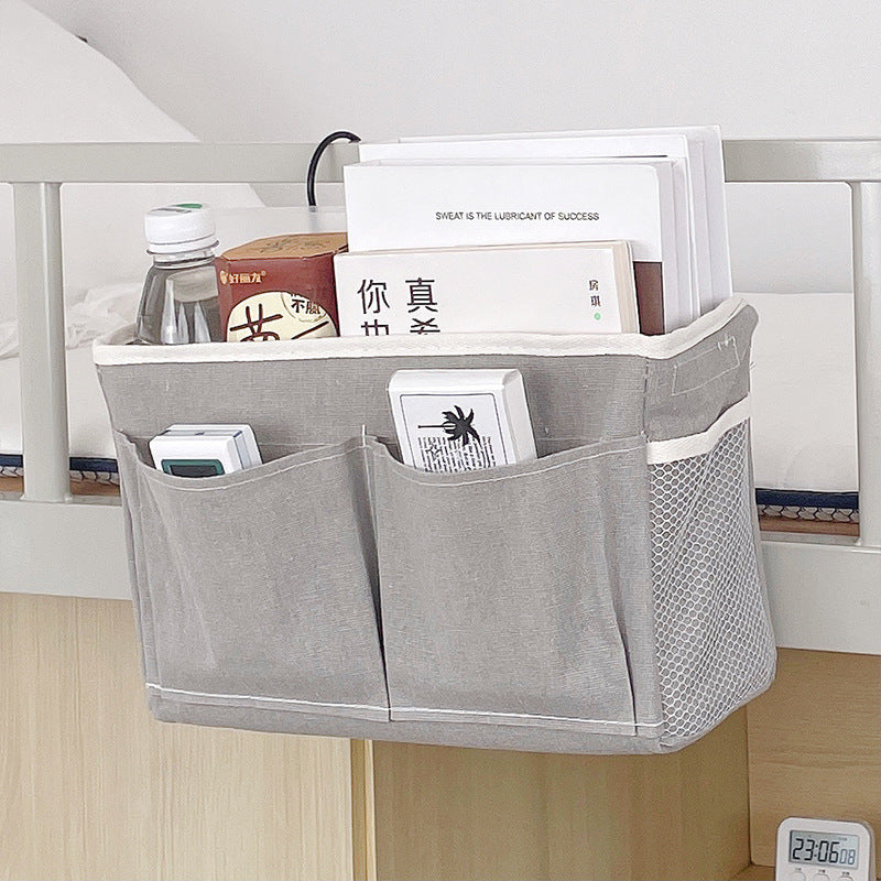 Bedside Storage Hanging Bag Dormitory Upper Bed Bedside Storage Rack College Students' Female Dormitory Bed Mobile Phone Hanging Basket Fabric Bag