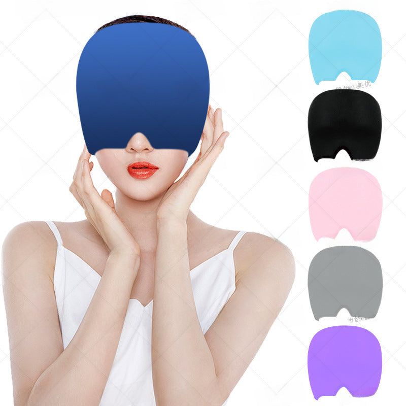 Amazon facial cold compress headgear gel Ice compress headgear Ice Cap solid gel headgear Ice Cap