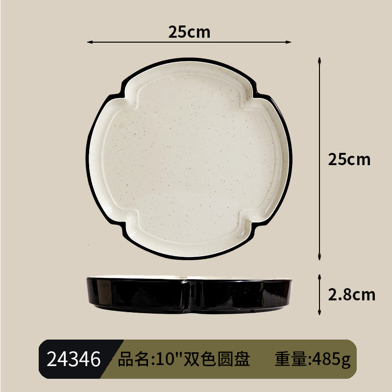 Buffet Tripe Plate Dishes and Dinnerware Mealamine Vegetable Barrel Snacks Cold Dishes Square Plate Hot Pot Shop Special Barbecue Plate