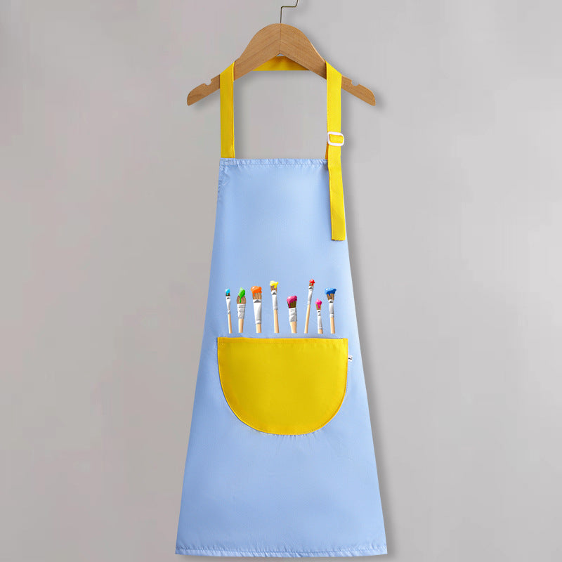 Children's apron painting waterproof antifouling studio cartoon apron big children's kindergarten apron overalls custom logo