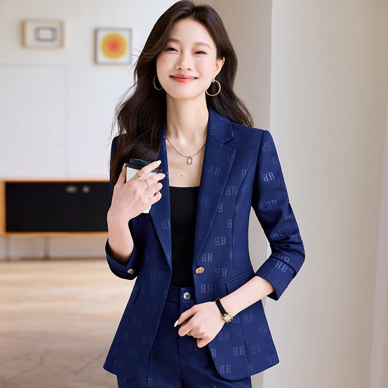 High-End Fashion Letter Printed Suit Suit for Women Spring & Fall 2025 New Design Exquisite Suit Two-Piece Set