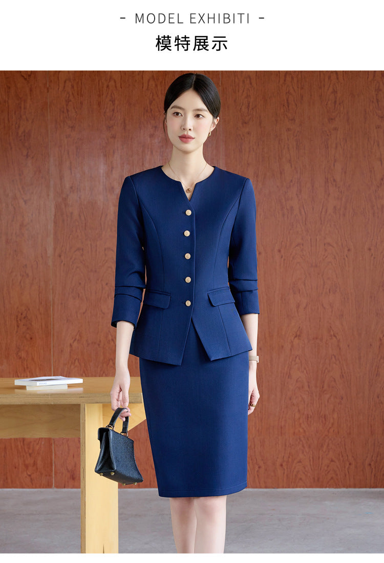 Suit Suit for Women Spring & Fall New Fashion Elegant Goddess Style Professional Wear Formal Wear Beauty Salon Jewelry Store Work Clothes