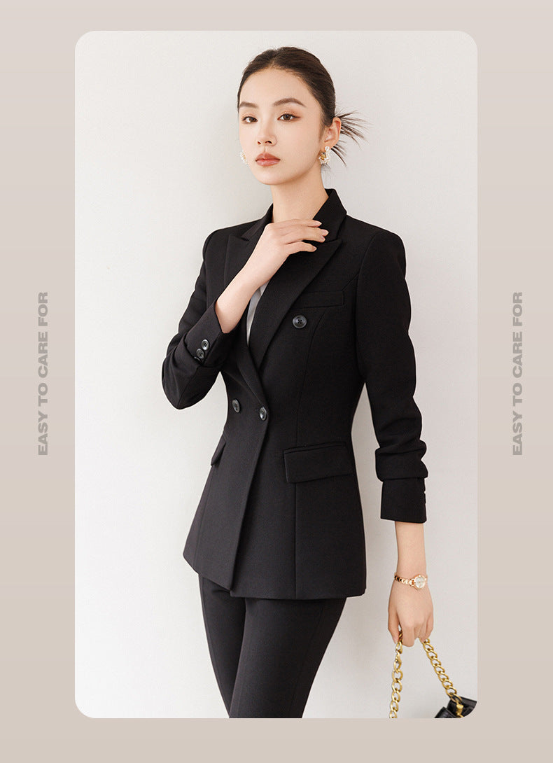 Cross-Border Women's Business Suit, Professional Attire for Interviews, College Student Blazer, Hotel High-End Elegant Workwear