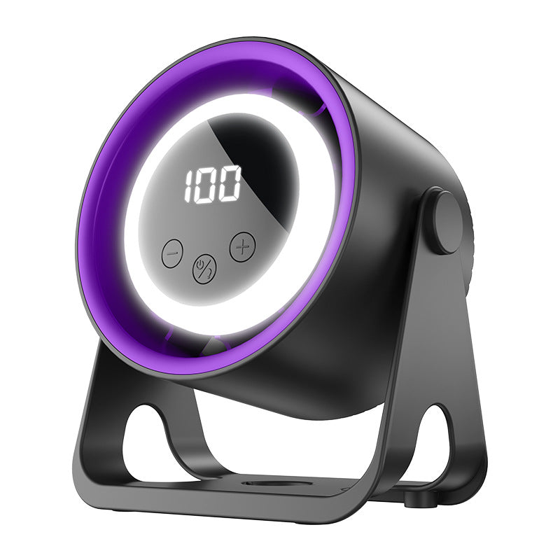 New Brushless USB Charging Portable Fan Ultra-Quiet Home Desktop Small Fan Bedroom Light Long-Lasting Battery Life