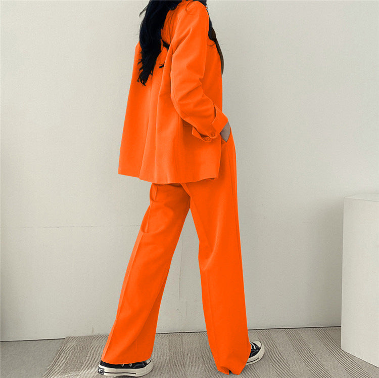 Suit Jacket High Sense Women's Spring and Autumn Design Sense Thin Niche Professional suit Temperament Slim-fit Small Suit Two-piece Set