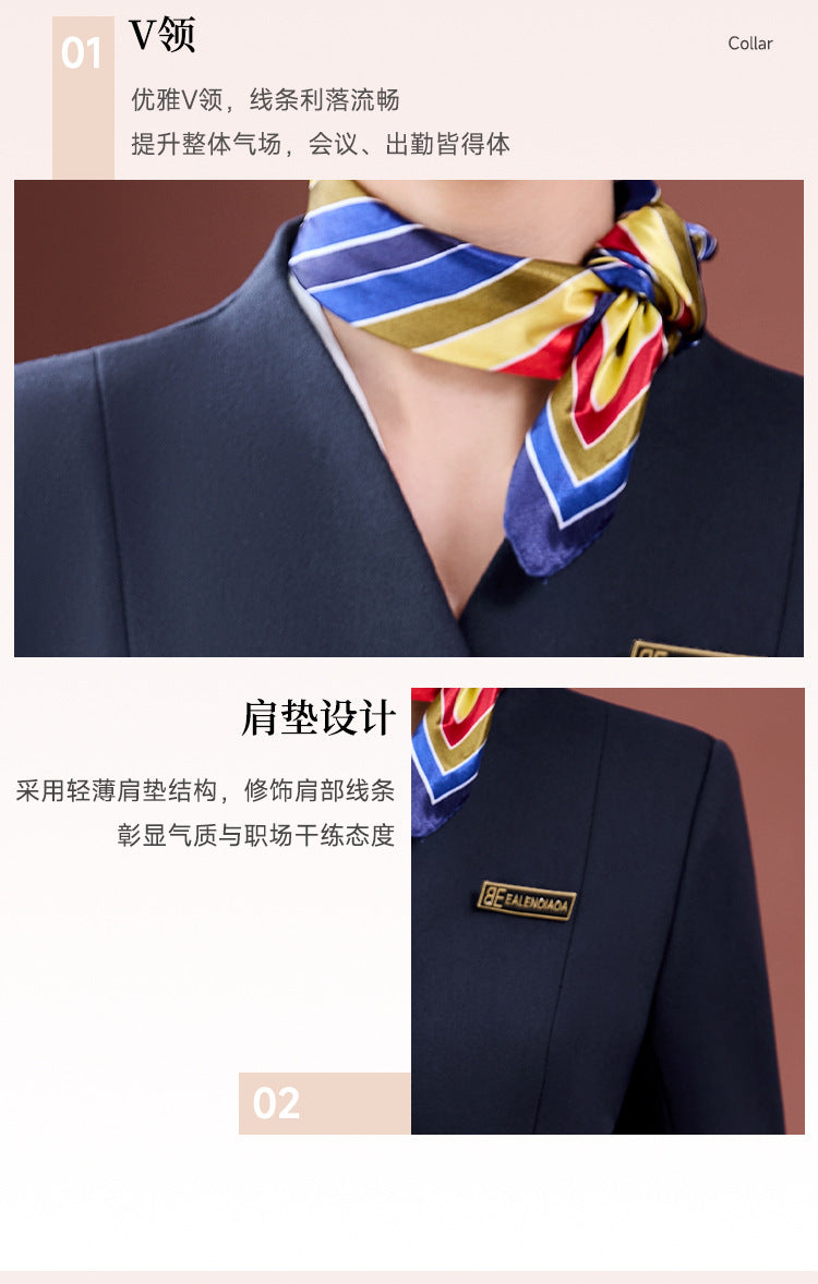 High-End Professional Suit for Women, Autumn Outfit, Stylish and Capable Workwear for Sales Department and Beauty Salon