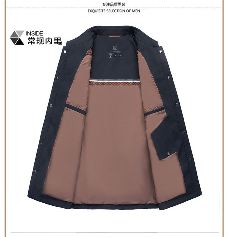 24 Winter Men's Cotton Jacket for Young and Middle-Aged, Casual Trendy Warm Silk Cotton Coat, Casual Outerwear for Men