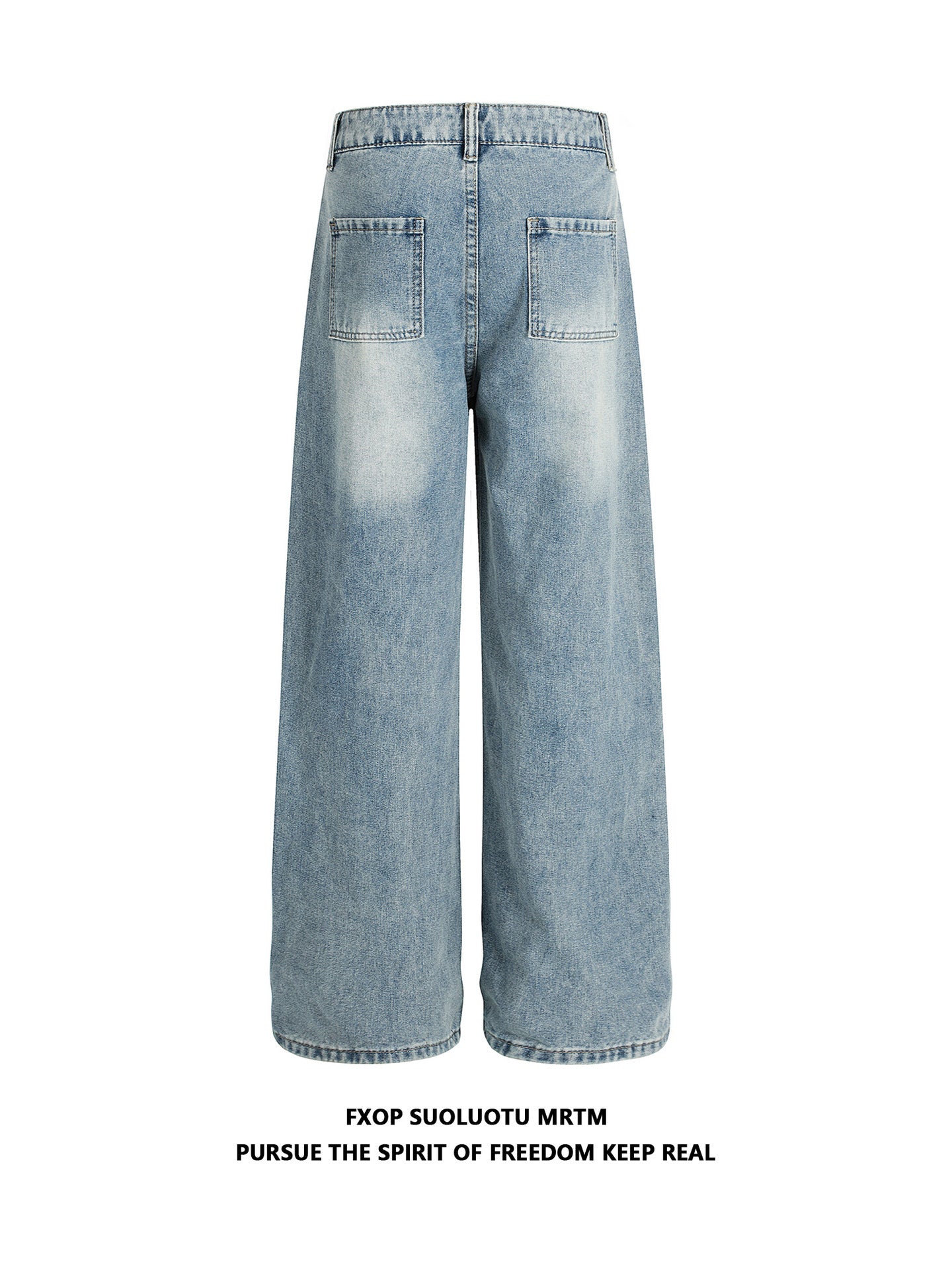 American Retro Niche Graffiti Washed Jeans for Women 2025 New Loose Straight High-Waisted Street Casual Pants