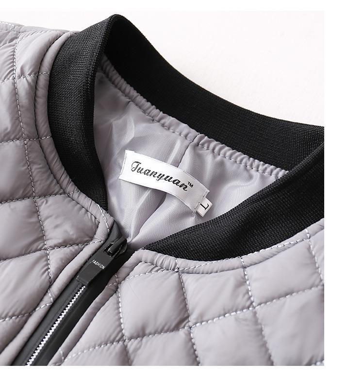 Cross-border foreign trade winter men's cotton-padded jacket European and American fashion Diamond cotton-padded jacket trend casual large size men's cotton-padded jacket coat