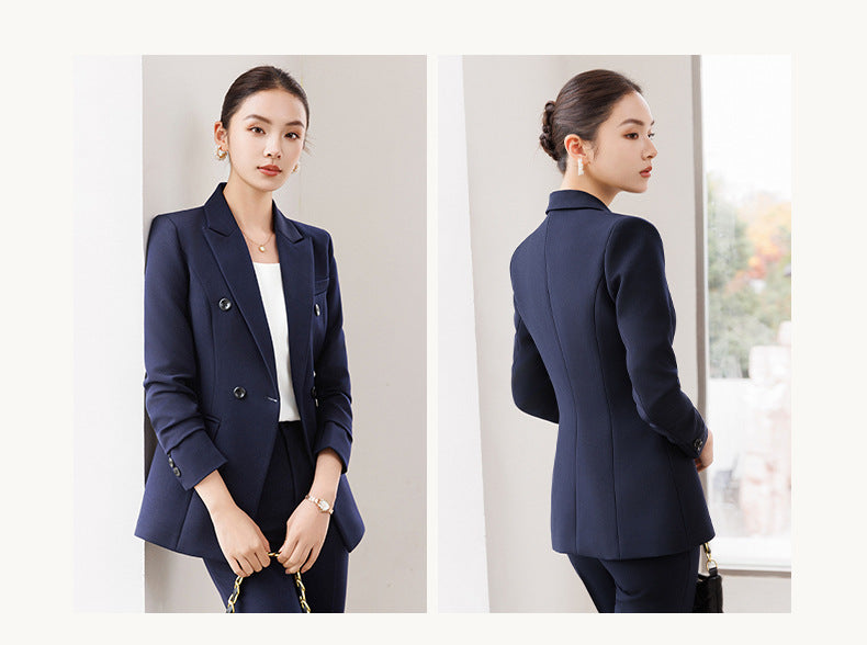 Cross-Border Women's Business Suit, Professional Attire for Interviews, College Student Blazer, Hotel High-End Elegant Workwear