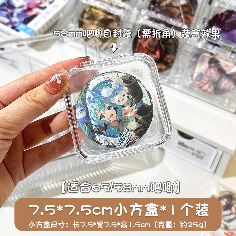 Transparent Bar Storage Box Dust-Proof and Moisture-Proof Protective Cover Desktop Badge Display Frame Food and Toy Millet Storage Display Stand