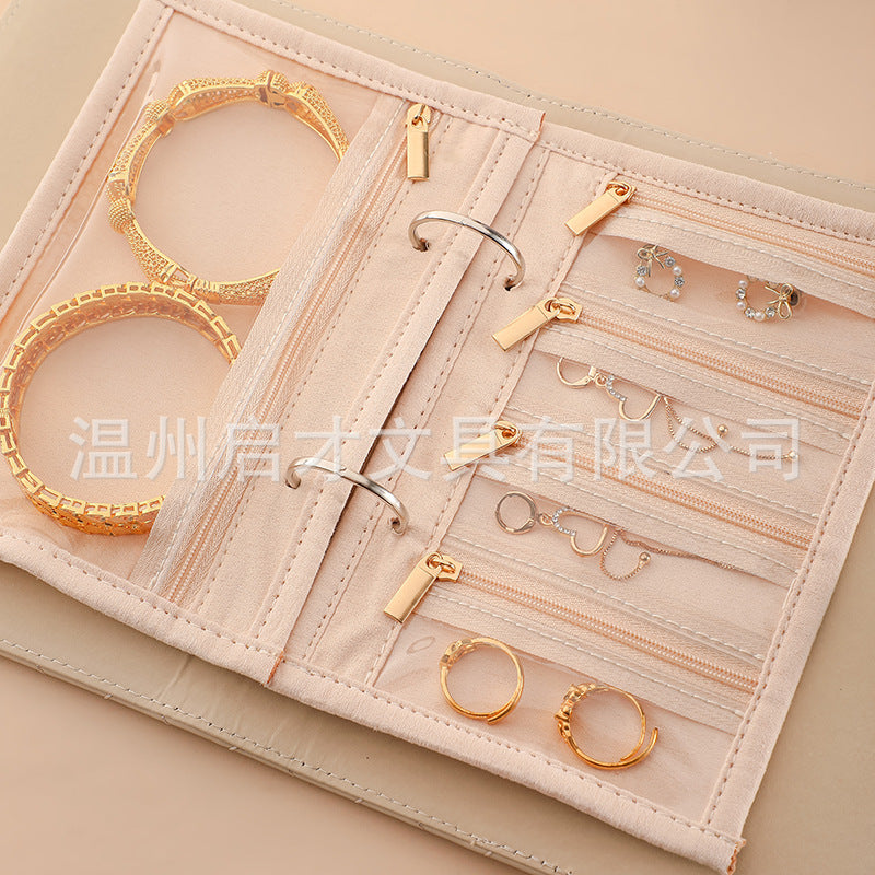 Storage Book for Jewelry, Bracelets, Earrings, Necklaces, Rings, Gold Jewelry Storage Bag, Customized Travel Portable Jewelry Bag