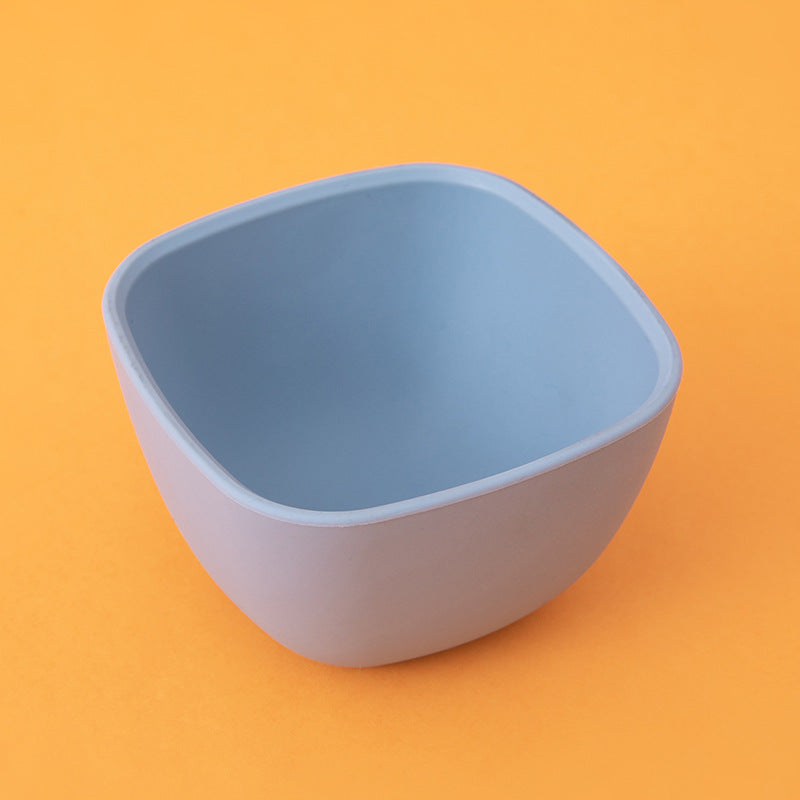 Strict selection of cross-border hot selling children's food supplement bowl mini anti-fall food grade silicone baby learning to eat food supplement tableware