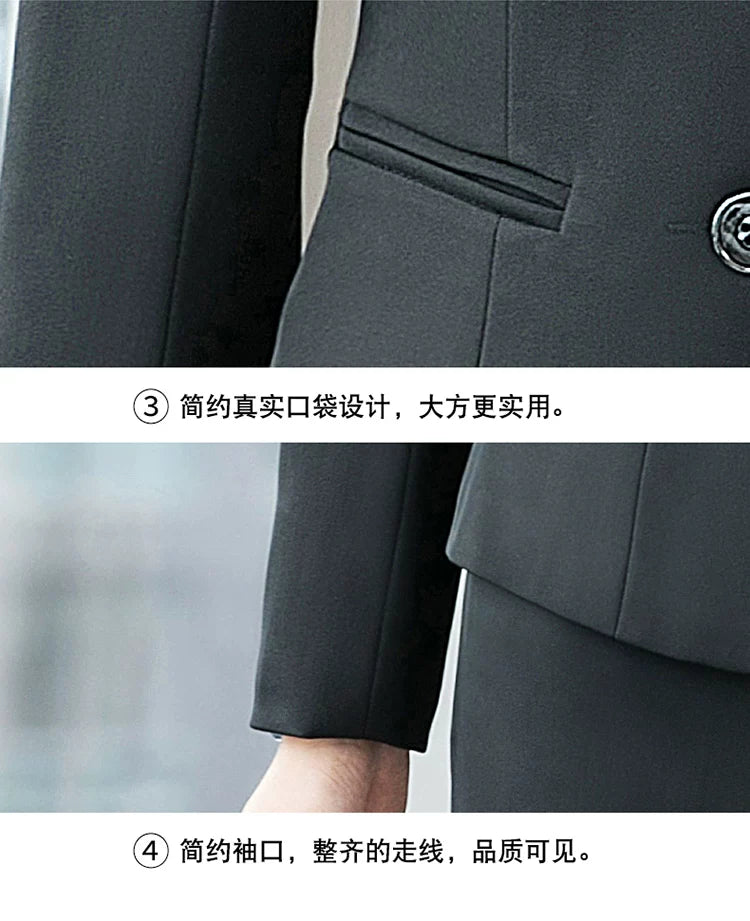 Workplace Women's Elegant Office Workers Korean Style Suit Skirt Two-piece Fashionable Casual British Style Small Suit suit