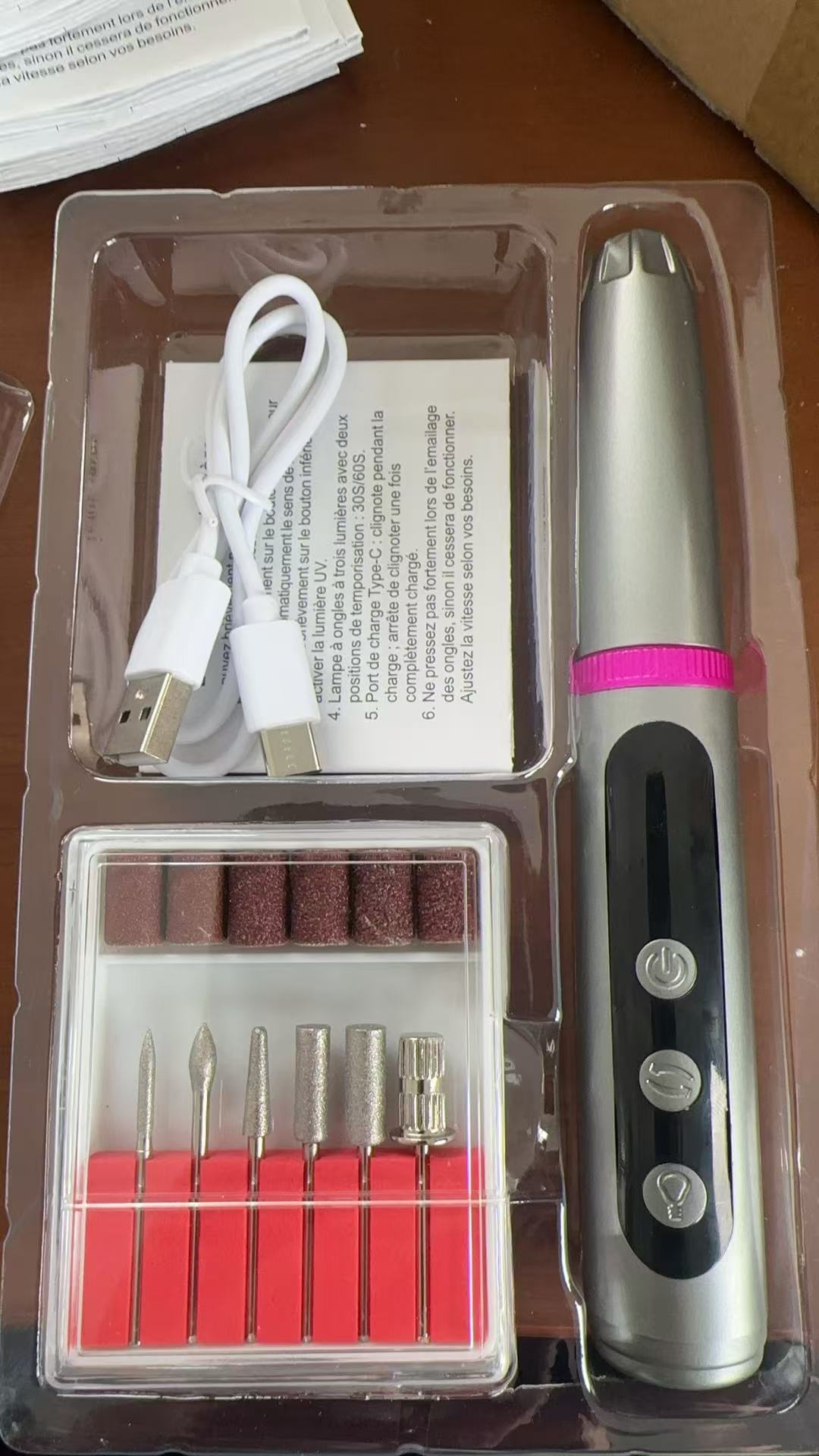Cross-border nail painting lamp two-in-one nail polishing hand-held baking lamp nail remover portable multifunctional nail polish remover