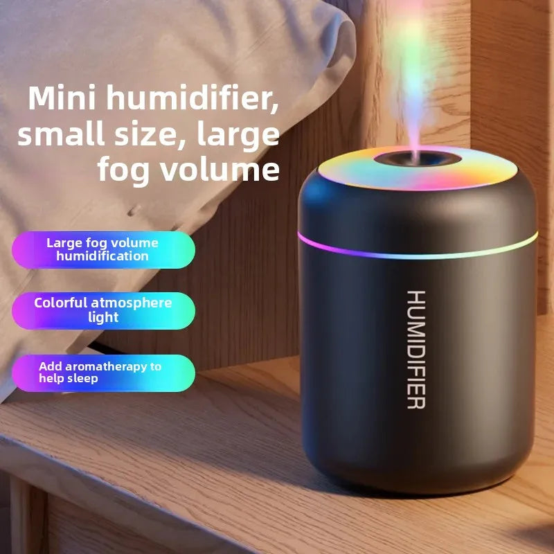 Mars Cannon Ash Humidifier USB Mini Car Small Silent Heavy Fog Colorful Atmosphere Light Home Air-Conditioned Room