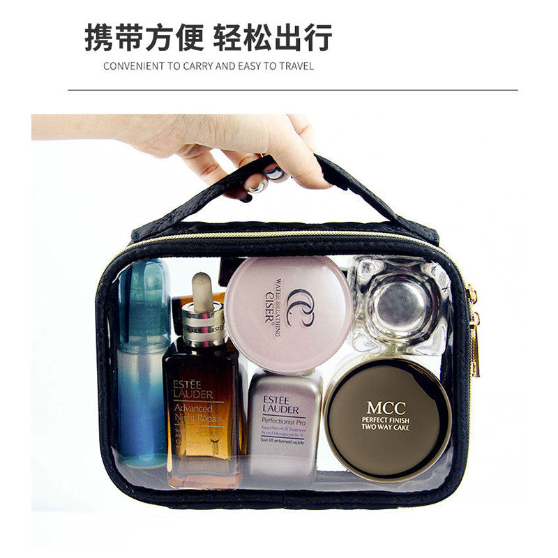 Cross-Border New Style Storage Bag, Portable Hand-Held Multi-Functional Waterproof Travel Transparent Pvc Storage Bag