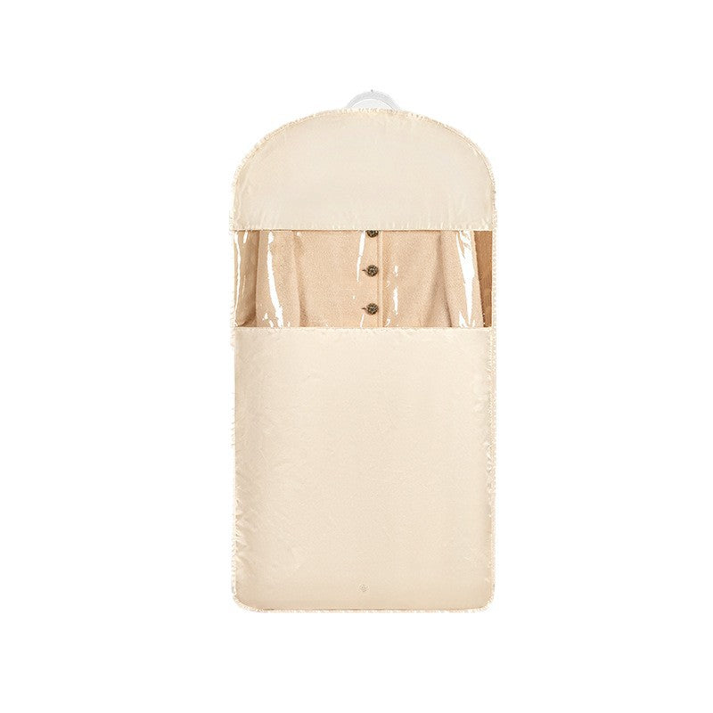 Satin Hanging Bag Compressible Clothes Dust Cover Storage Dust Bag Transparent Hanging Down Jacket Dust Cover