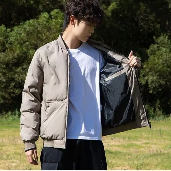 Men's Oversized Trendy Cotton Jacket for Autumn and Winter, New Fashion Baseball Jacket, Warm Thick Coat