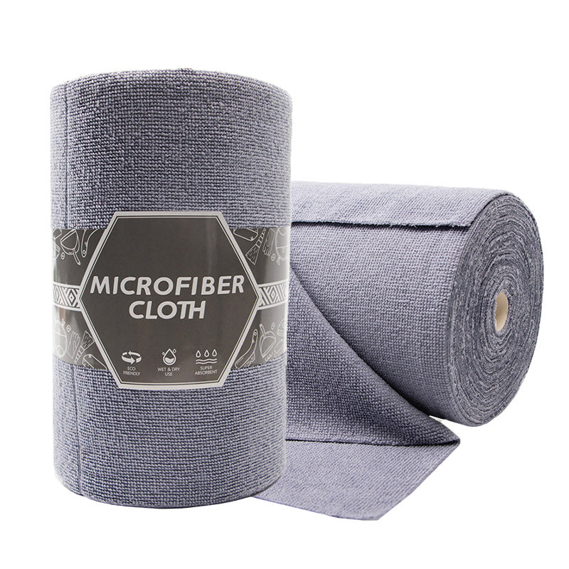 Cross-Border Ultra-Fine Fiber Polyester Towel Roll, Multi-Functional Thickened Kitchen Dishwashing Cloth, Lint-Free Hand-Tearable Cleaning Cloth