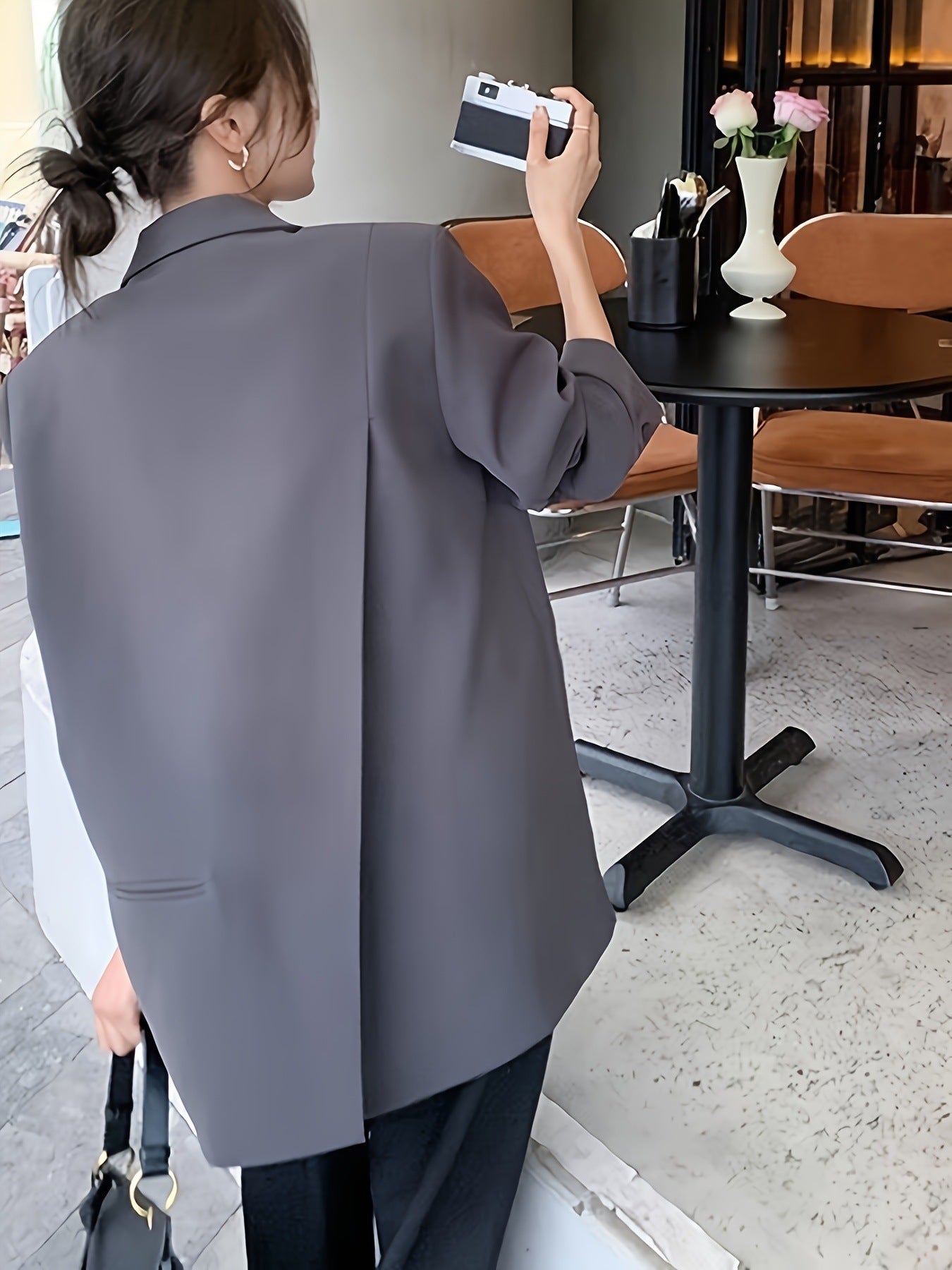 Gray Suit Jacket for Women Spring & Fall 2025 New Spring High-End Casual Small Korean Style Design Suit