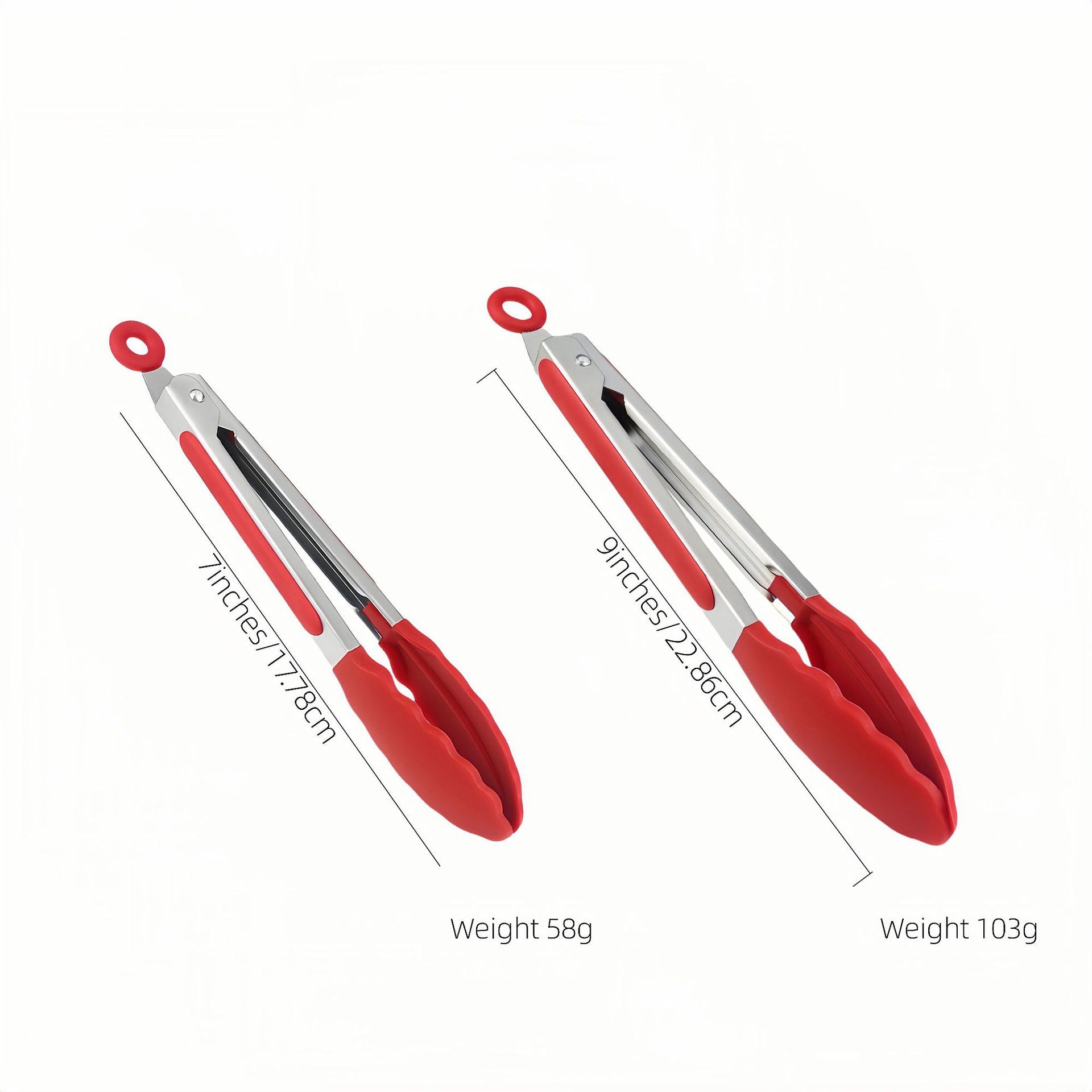 Silicone Clips for Kitchen Non-Stick Pans, Anti-Scalding and High Temperature Resistance, Household Barbecue and Steak Special Set, Stainless Steel Food Clips