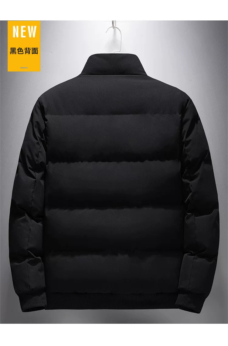 2022 Winter New Men's Cotton Jacket Trendy Stand Collar down Cotton Coat Men's Fashion Brand Outerwear Korean Style Thick Cotton Jacket