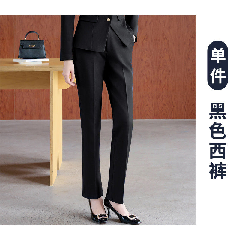 High-End Spring & Fall Hotel Front Desk Professional Wear Long-Sleeved Sales Department Reception 4S Store Sales Consultant Fashion Suit Suit