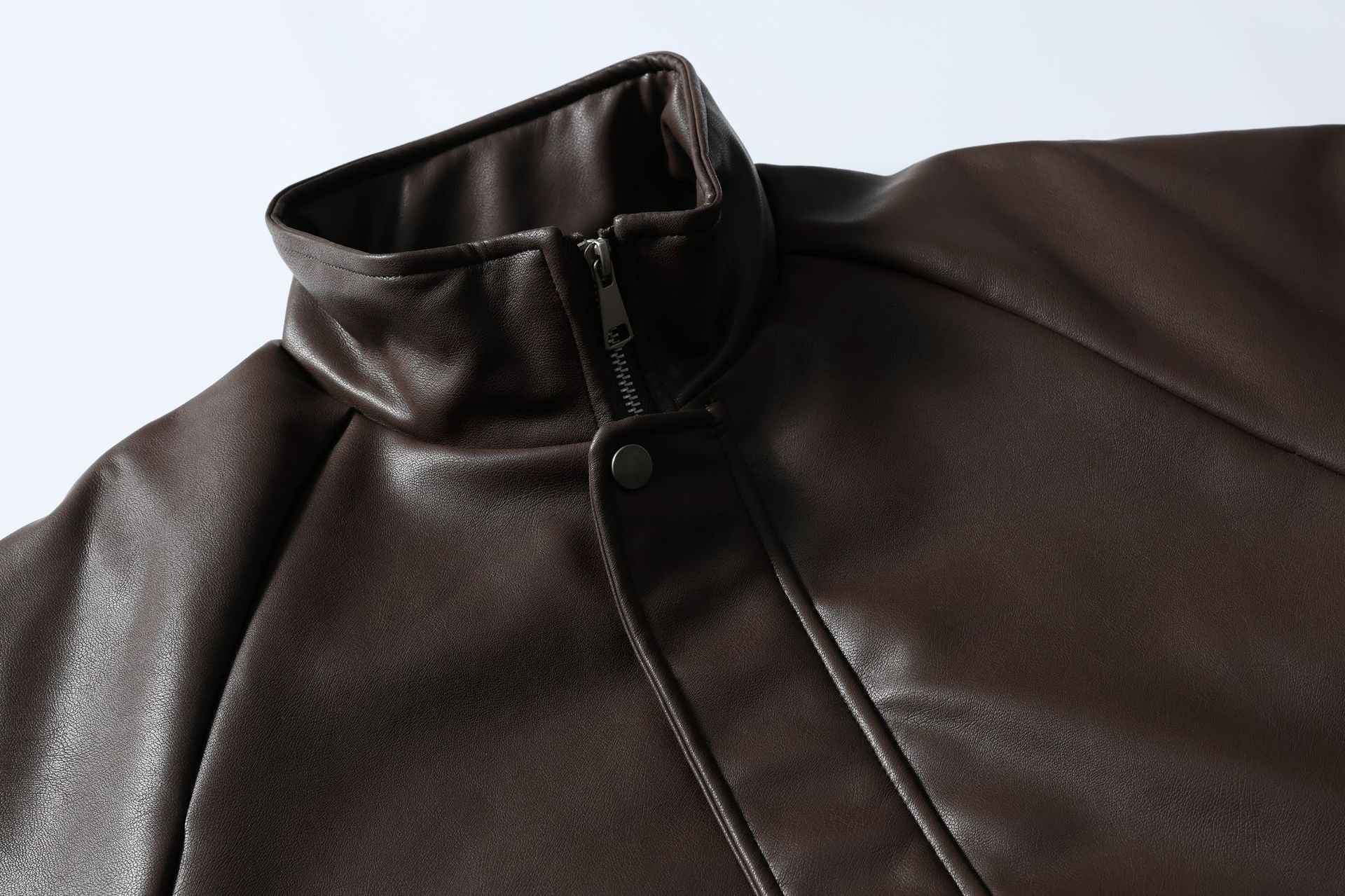 Mr. Song's Cross-Border Trendy American Retro Pu Leather Motorcycle Jacket for Men and Women, Thick Cotton Coat with Large Pockets