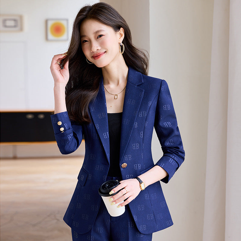 High-End Fashion Letter Printed Suit Suit for Women Spring & Fall 2025 New Design Exquisite Suit Two-Piece Set