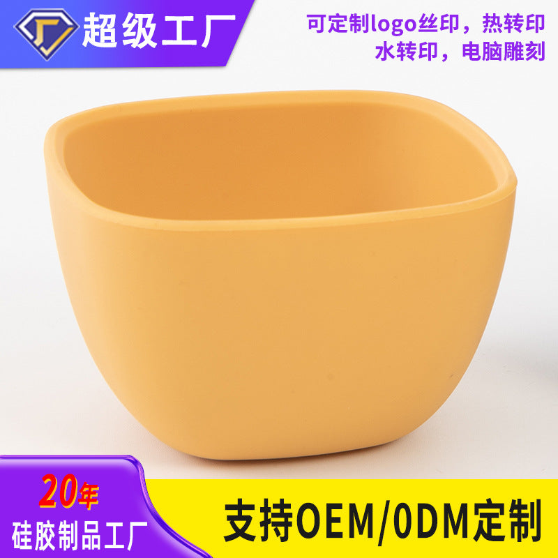 Free Shipping Cross-border Hot Selling Children's Supplementary Bowl Mini Bowl Baby Feeding Tableware Anti-drop Food Grade Mini Silicone Bowl