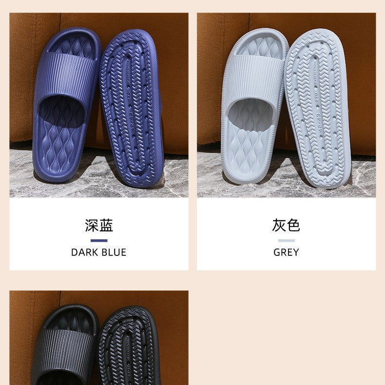 2508 New EVA Cross-border Wholesale Thick Bottom Feeling Slippers Women's Summer Couple Home Mute Bathroom Bath