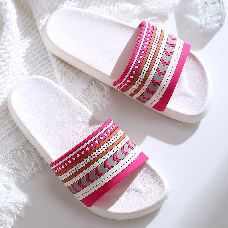 Home Slippers Indoor Bathroom Non-slip Sandals Summer Outdoor Leisure Sandals and Slippers Couple Wear Trendy Slides