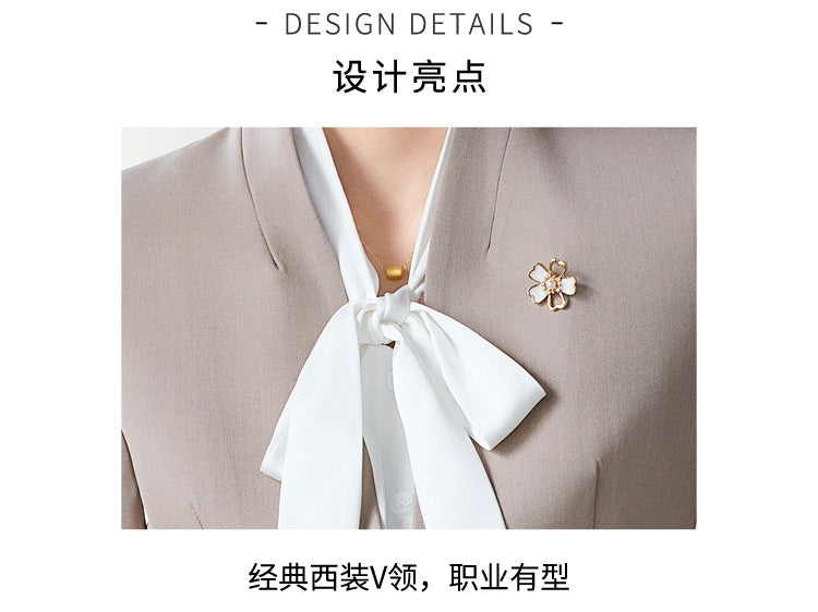 High-End Spring & Fall Hotel Front Desk Professional Wear Long-Sleeved Sales Department Reception 4S Store Sales Consultant Fashion Suit Suit